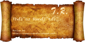 Thész Renátó névjegykártya